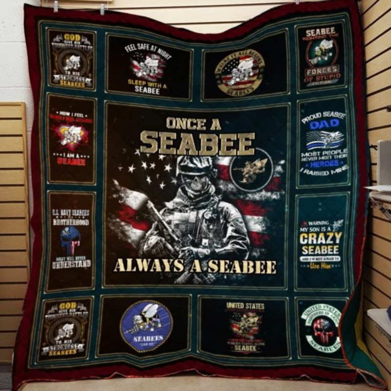 Seabee 3D Customized Quilt Blanket