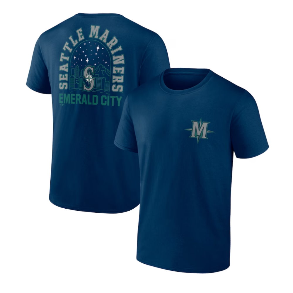 Seattle Mariners Navy Emerald City Bring It T-Shirt