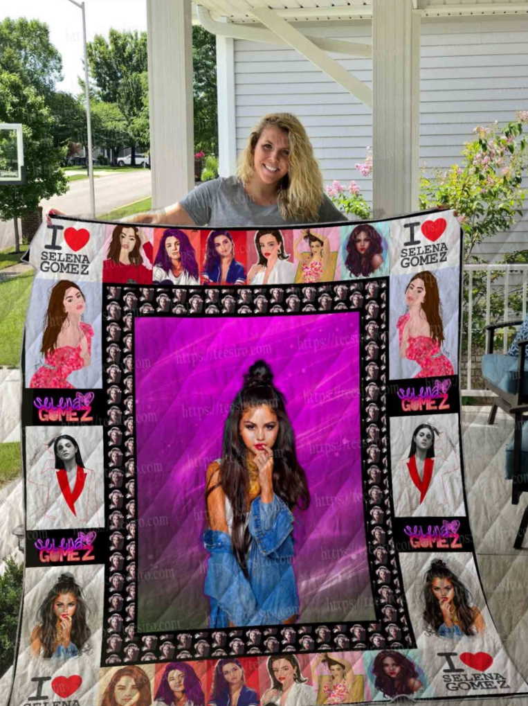 Selena Gomez Illus 3D Quilt Blanket