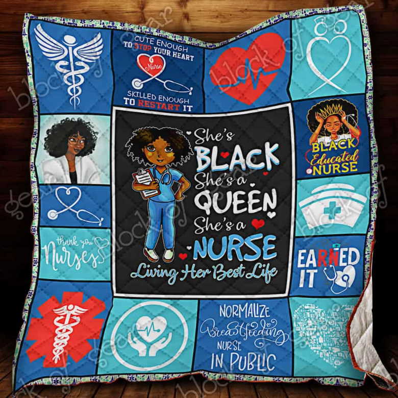 Shes Black, Shesqueen, Shesnurse 3D Quilt Blanket