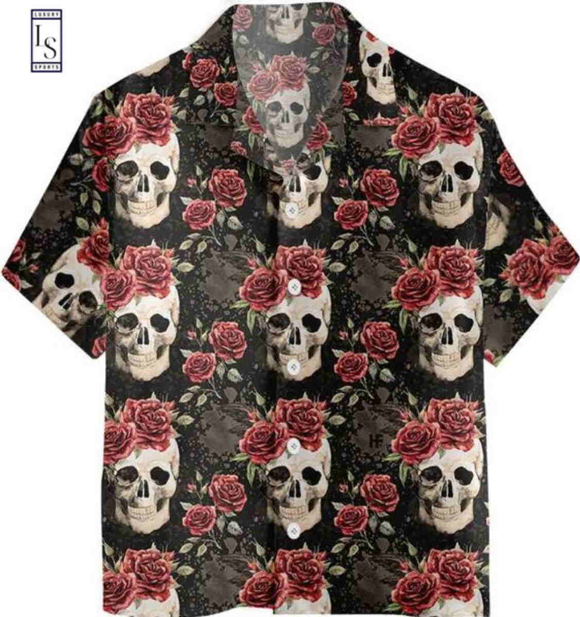 Skull Rose Vintage Hawaiian Shirt