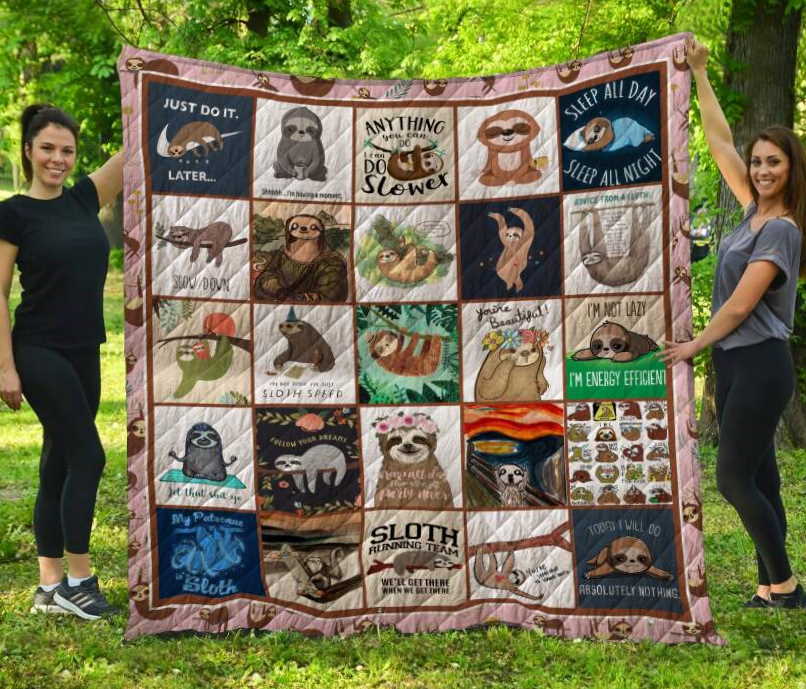 Sloth 3D Quilt Blanket