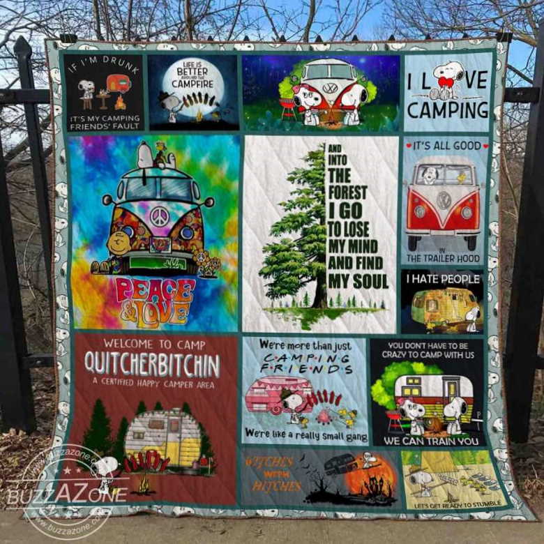 Snoopy Camping Collection 3D Quilt Blanket