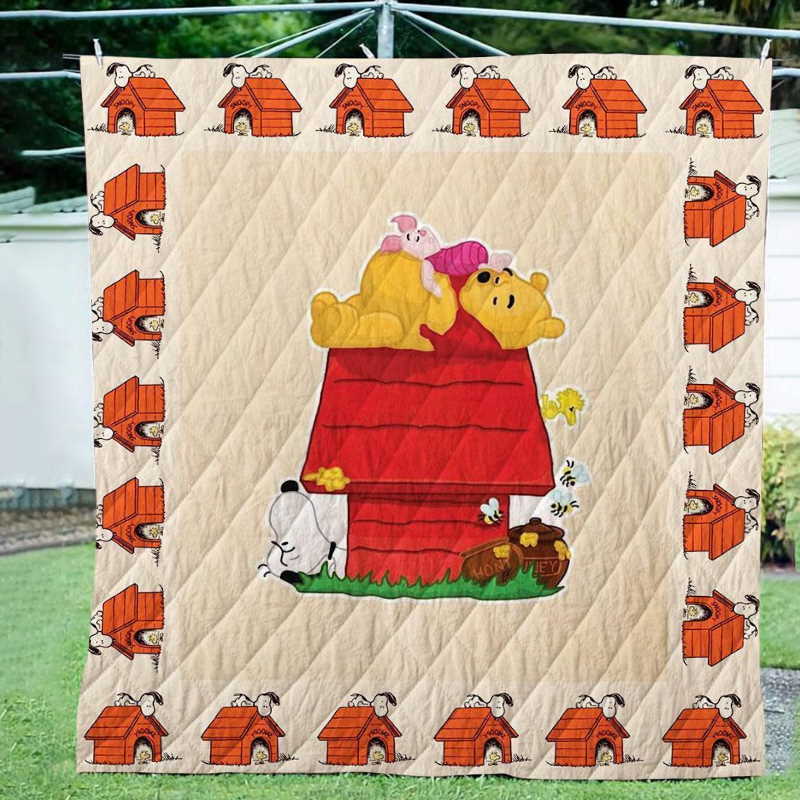 Snoopy House 3D Customize Quilt Blanket
