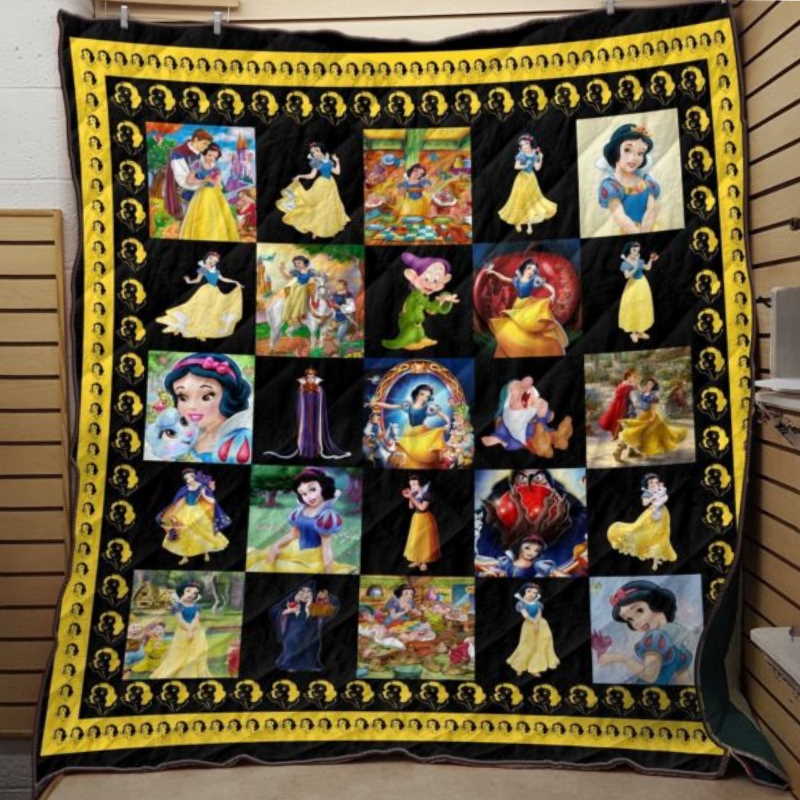 Snow White Fabric 3D Customized Quilt Blanket