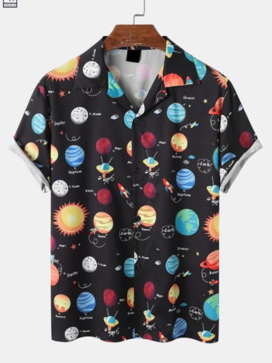 Solar System Colorful Hawaiian Shirt