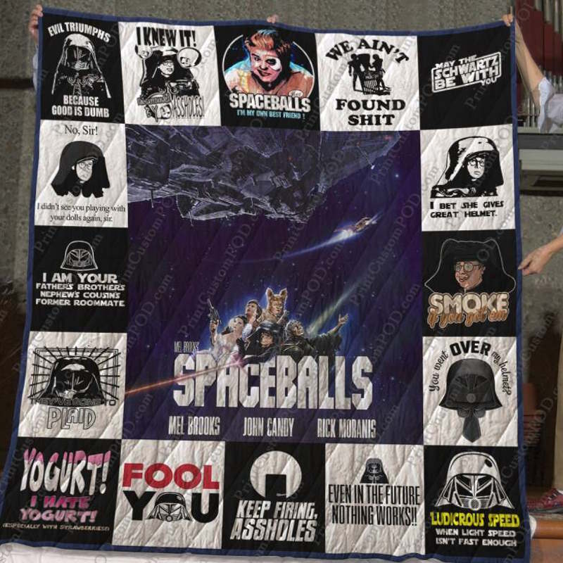 Space Balls 3D Quilt Blanket