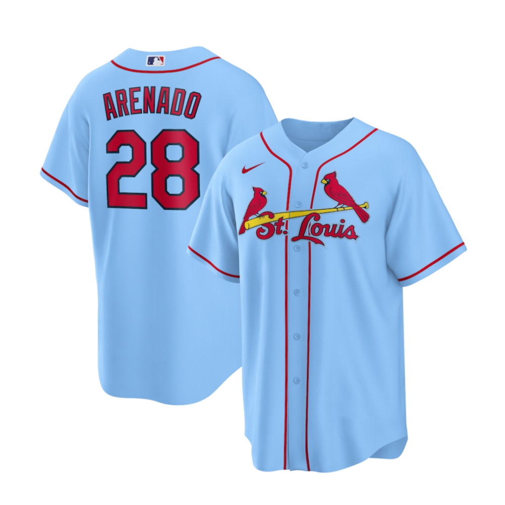 St. Louis Cardinals Nolan Arenado Light Blue Alternate Official Replica Player Jersey