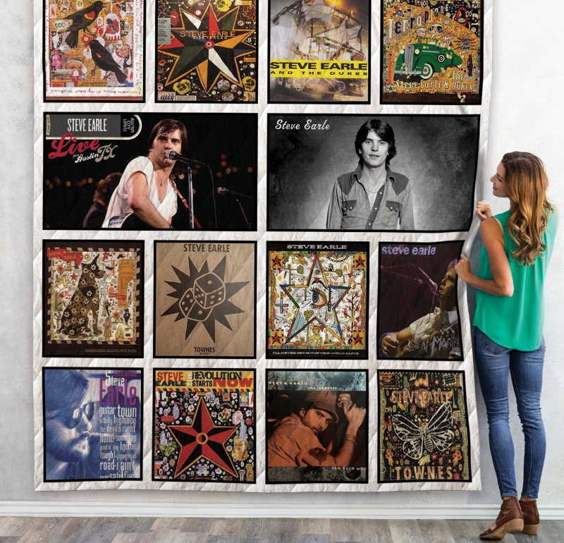 Steve Earle Albums 3D Customized Quilt Blanket