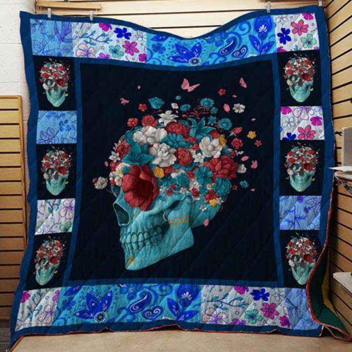 Sugar Skull Butterfly In Me Chrismas Gift 3D Quilt Blanket