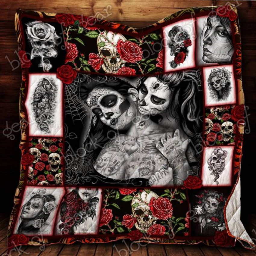 Sugar Skull If Die Young Chrismas Gift 3D Quilt Blanket