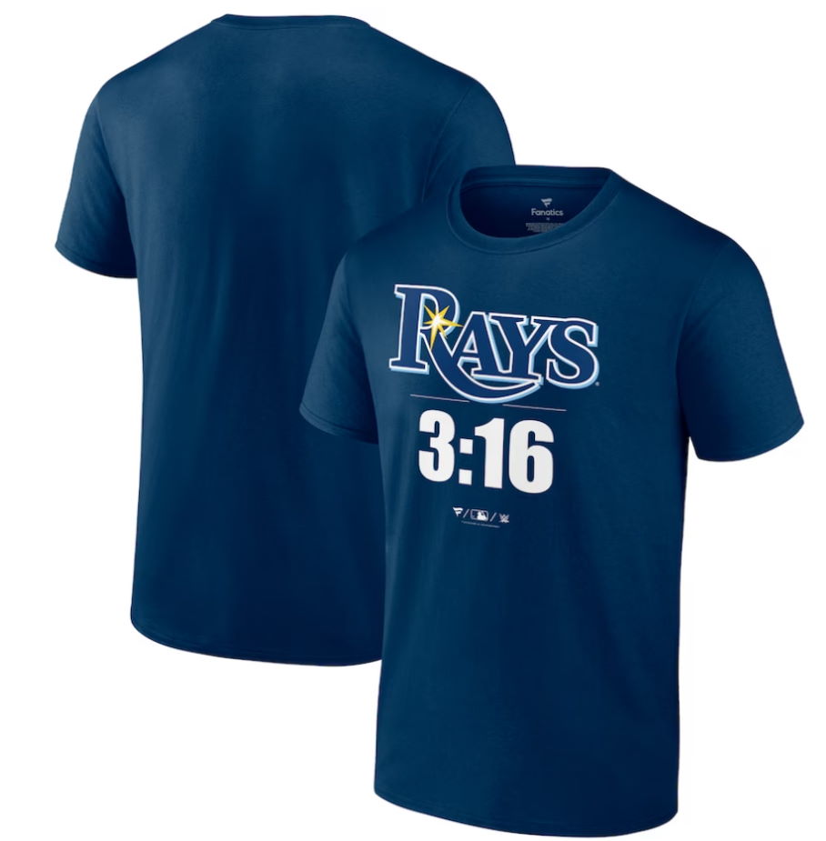 Tampa Bay Rays Stone Cold Steve Austin Navy 3:16 T-Shirt