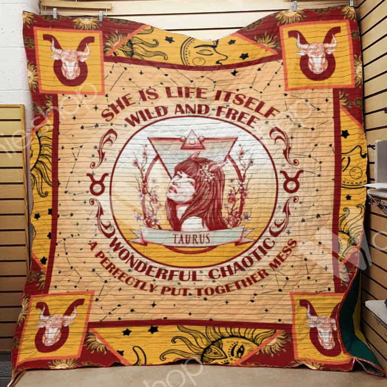 Taurus Horoscope 3D Customized Quilt Blanket