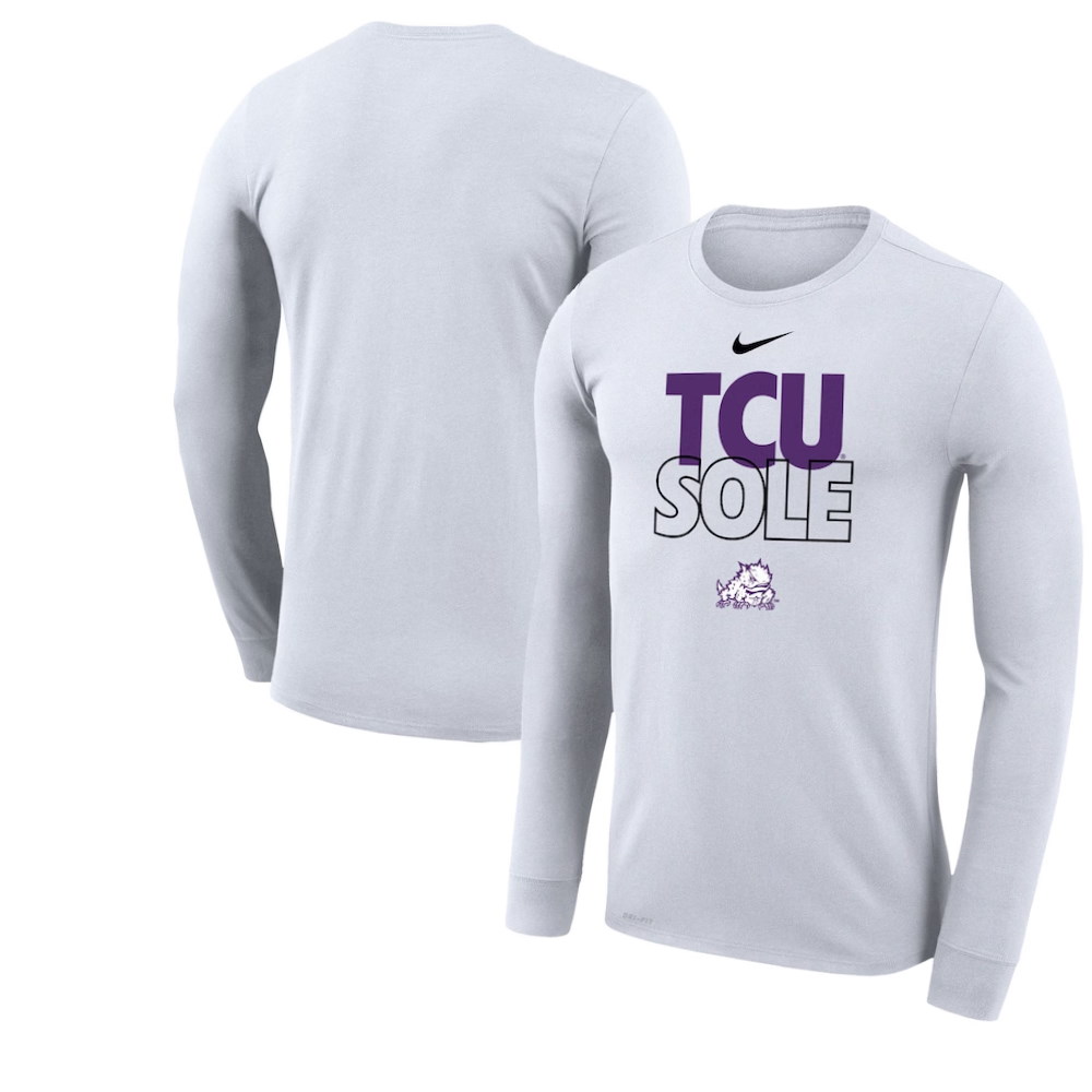 TCU Horned Frogs On Court Bench Long Sleeve T-Shirt