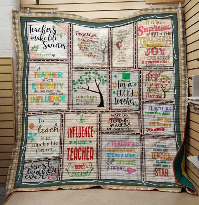 Teachers Make Life Sweeter 3D Customized Quilt Blanket