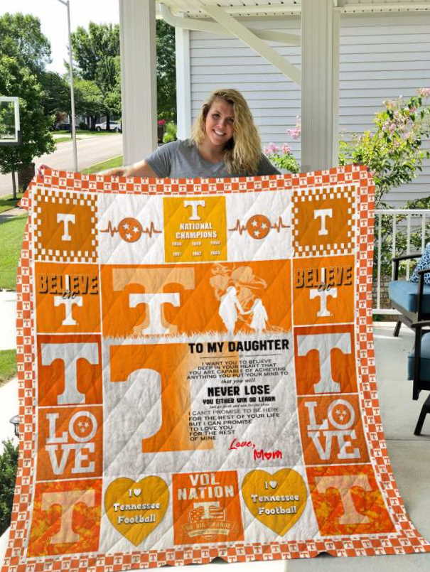 Tennessee Volunteers To My Daughter Love Mom 3D Quilt Blanket