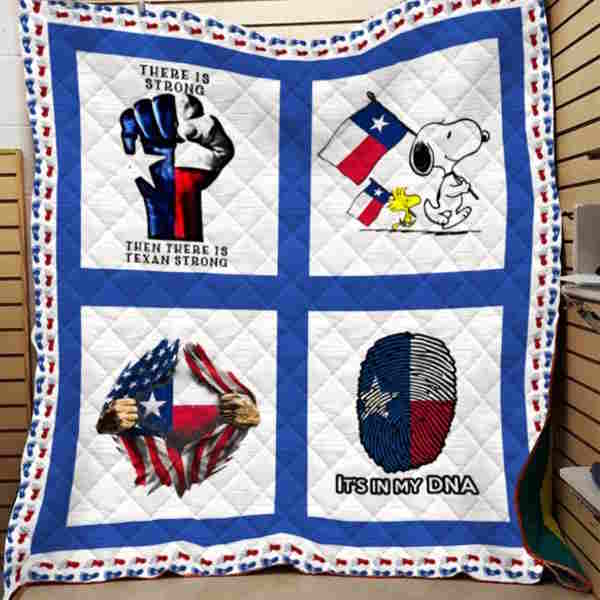 Texas American Flag 3D Quilt Blanket