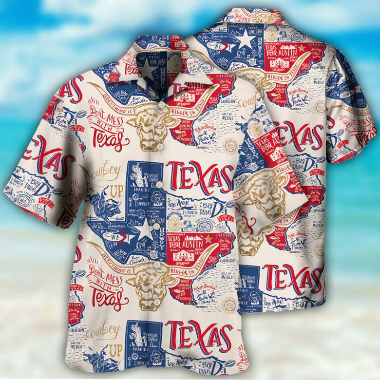 Texas Don’t Mess With Texas Hawaiian Shirt