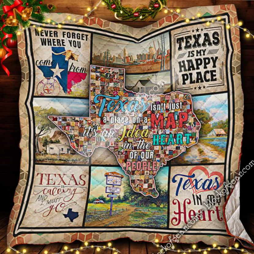 Texas Is My Hometown 3D Quilt Blanket