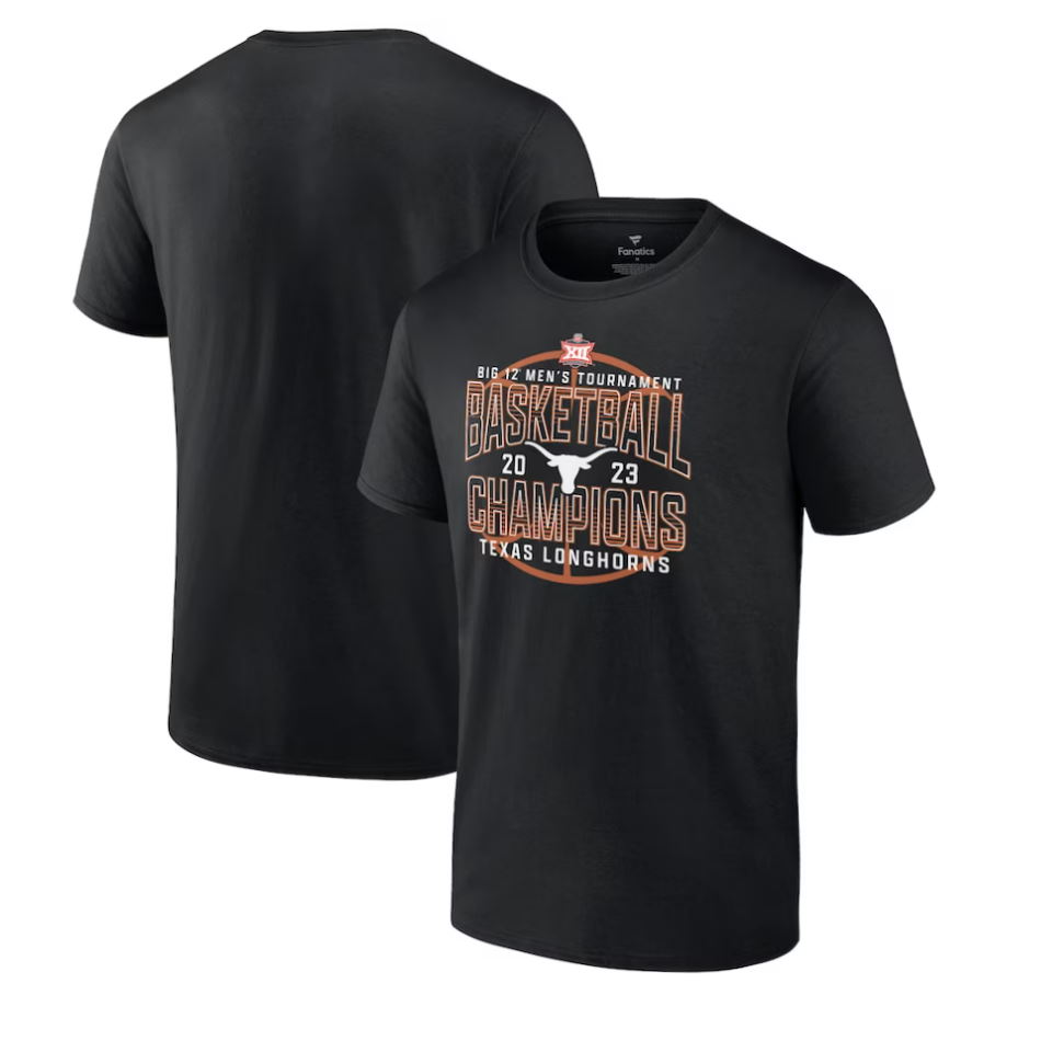 Texas Longhorns 2023 Big 12 Men’s Basketball Conference Tournament Champions T-Shirt