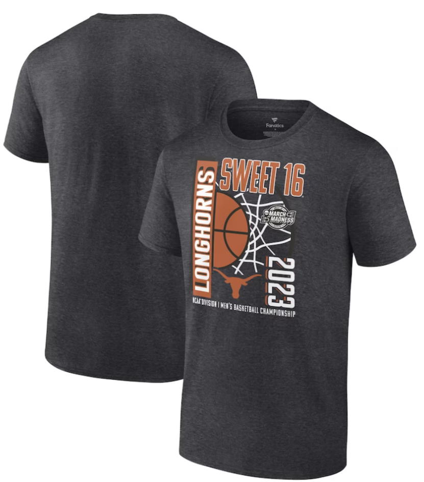 Texas Longhorns 2023 NCAA Men’s Basketball Tournament March Madness Sweet 16 T-Shirt