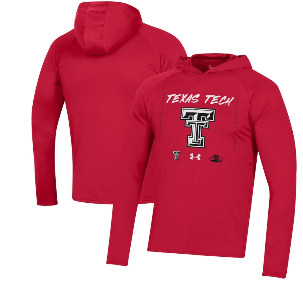 Texas Tech Red Raiders On Court Shooting Long Sleeve Hoodie T-Shirt