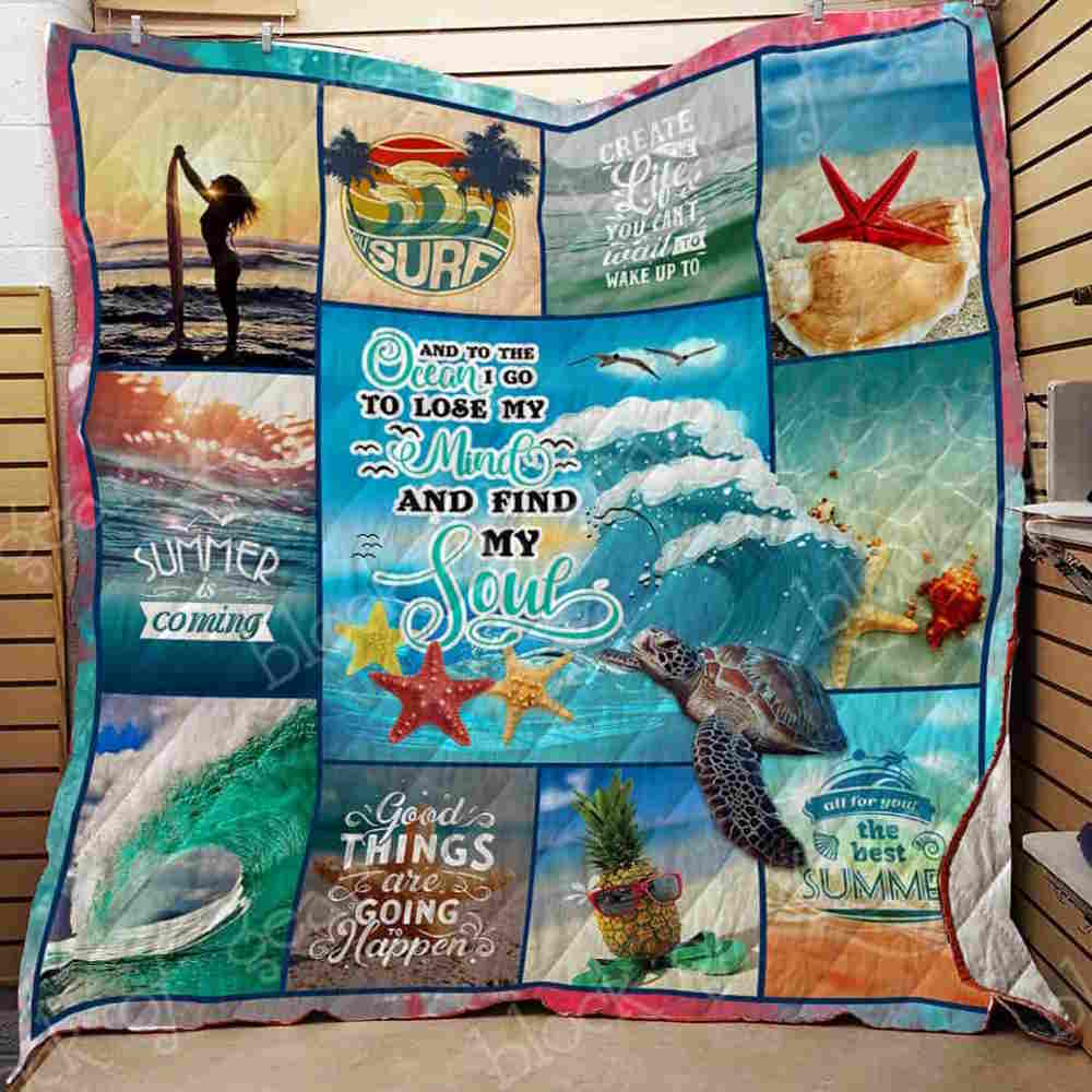 The Ocean Is Calling And Must Quilt Blanket