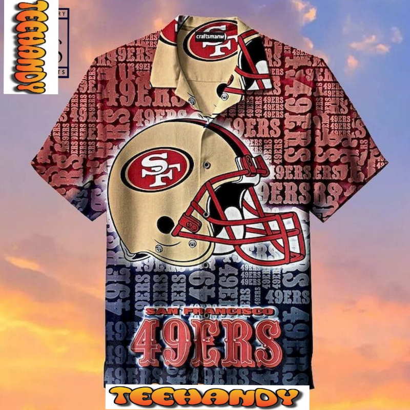 San Francisco 49Ers San Francisco Floral Football Hawaiian Shirt And Short