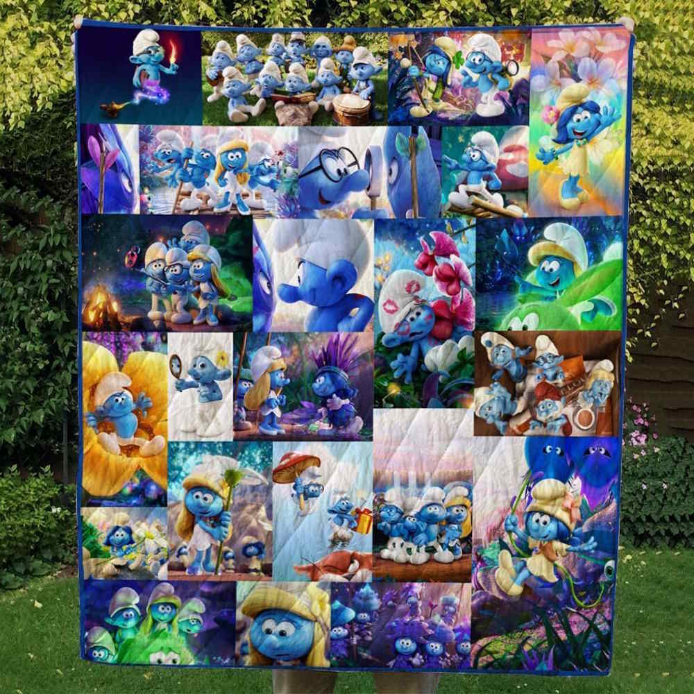 The Smurfs Quilt Blanket