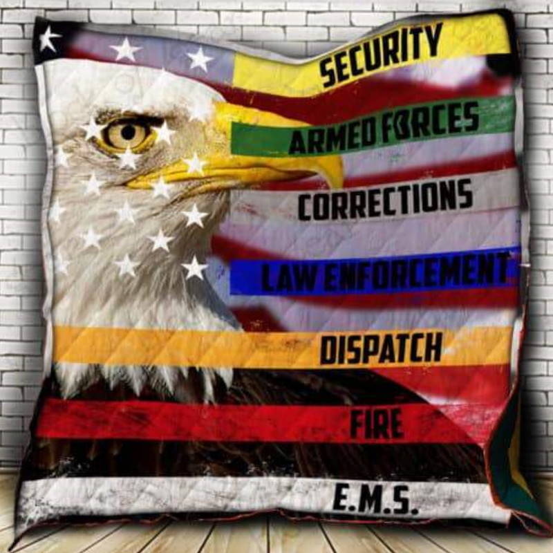 Thin Line Flags 3D Customized Quilt Blanket