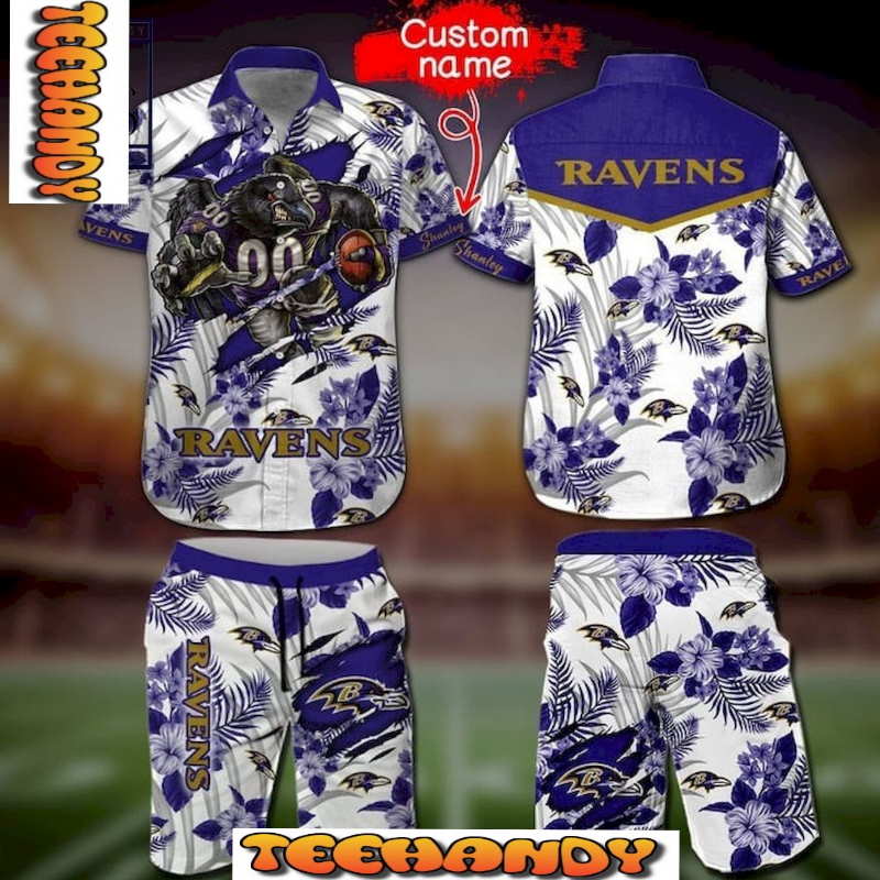 This Is Baltimore Ravens Mascot Hawaiian Shirt And Short