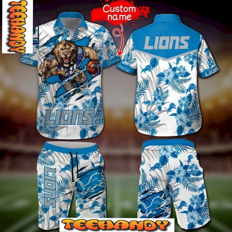 This Is Detroit Lions Mascot Hawaiian Shirt And Short