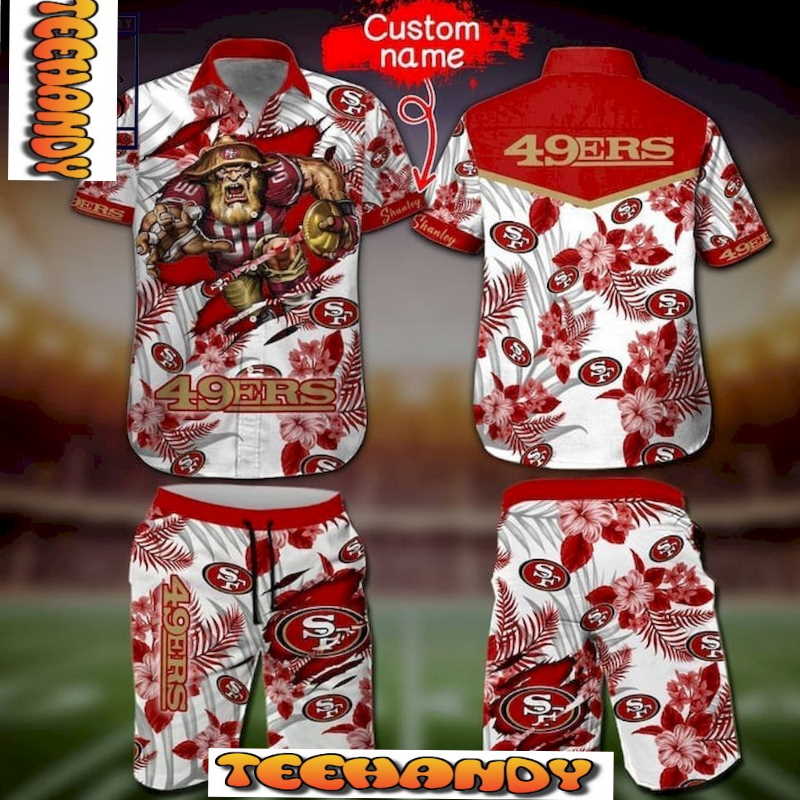 This Is San Francisco 49Ers Mascot Hawaiian Shirt And Short