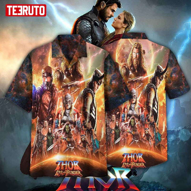 Thor And Jane Love And Thunder Hawaiian Shirt