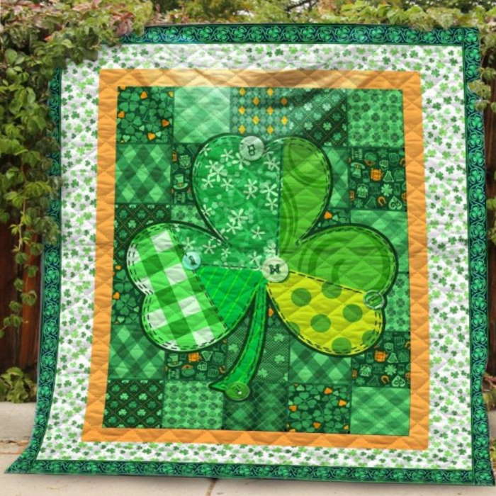 Three Leaf Lucky 3D Customized Quilt Blanket