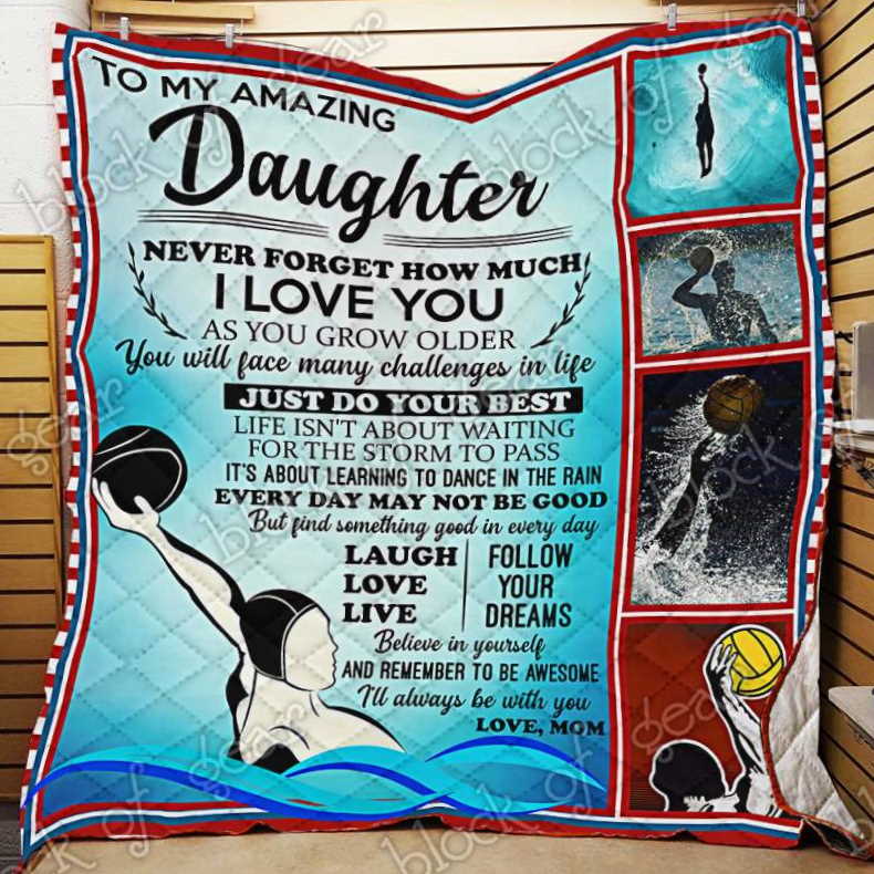 To My Amazing Daughter, Water Polo 3D Quilt Blanket