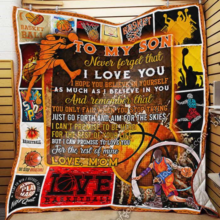 To My Son, Basketball Mom 3D Quilt Blanket