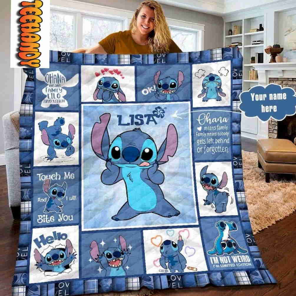 Touch Me Stitch Custom Name Blanket