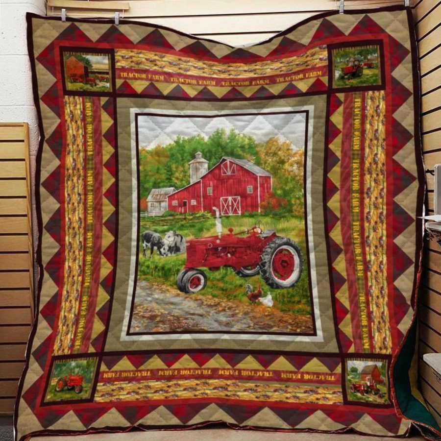 Tractor Farm 3D Customized Quilt Blanket