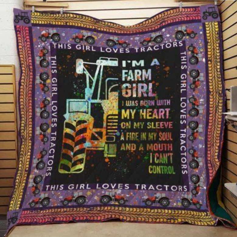 Tractor I’Mfarm Girl 3D Customized Quilt Blanket