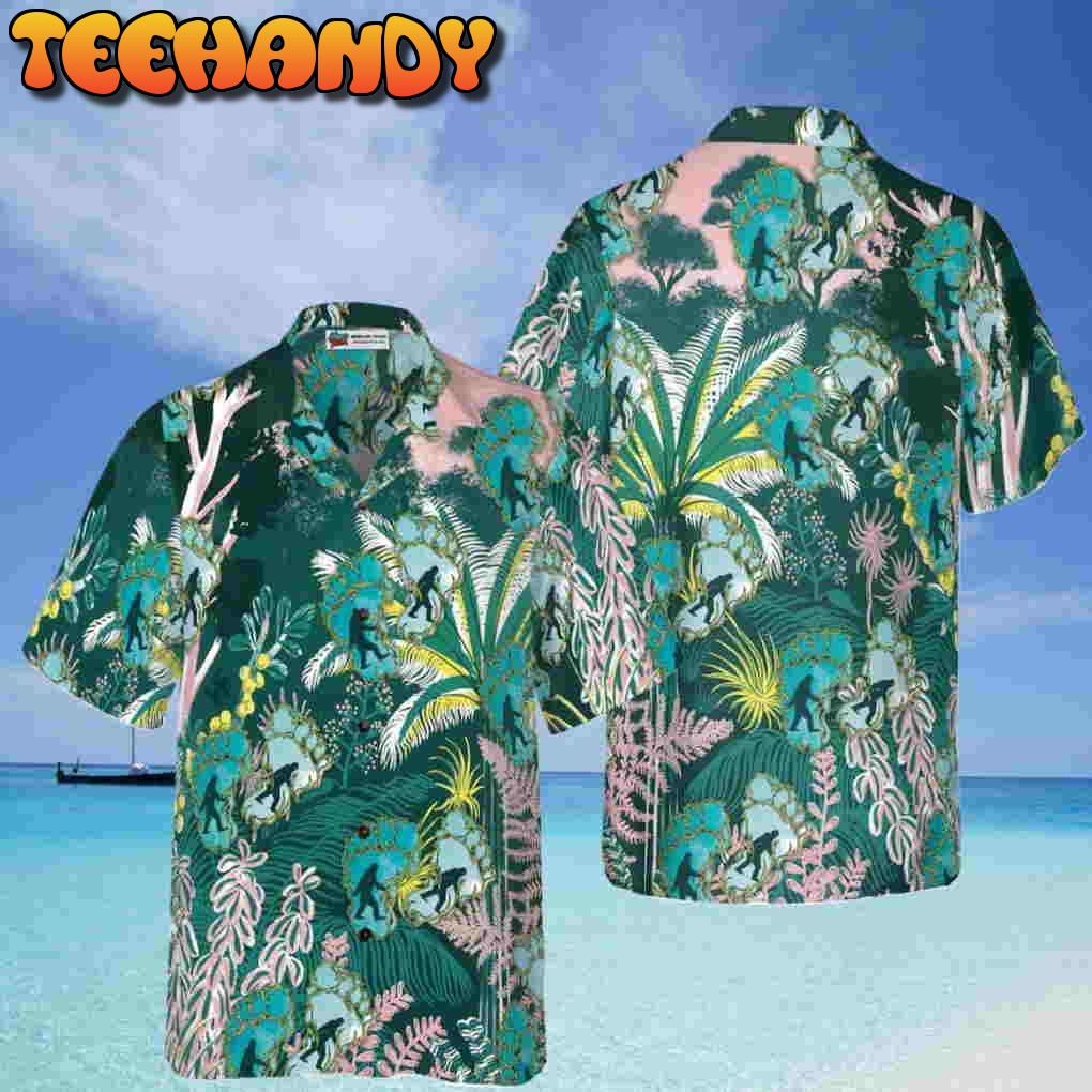 Tropical Forest Bigfoot Hawaiian Shirt