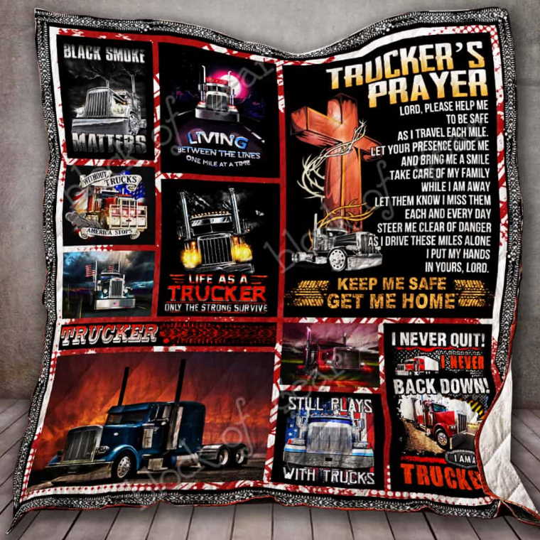 Trucker’S Prayer 3D Quilt Blanket