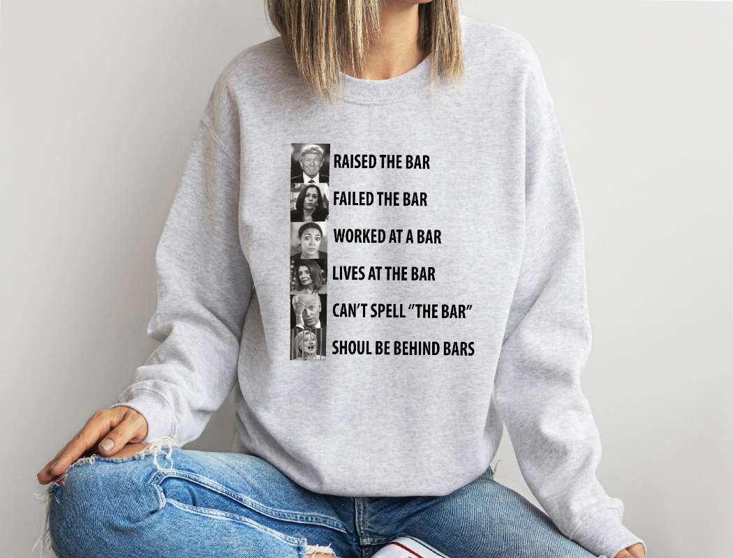 Trump Raised The Bar Funny Biden Can’t Spell Unisex Sweatshirt