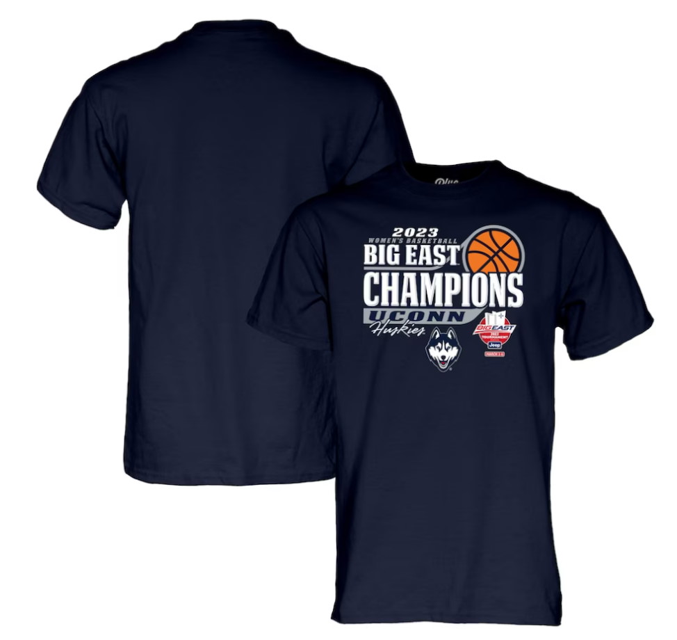 UConn Huskies 2023 Big East Women’s Basketball Conference Tournament Champions T-Shirt