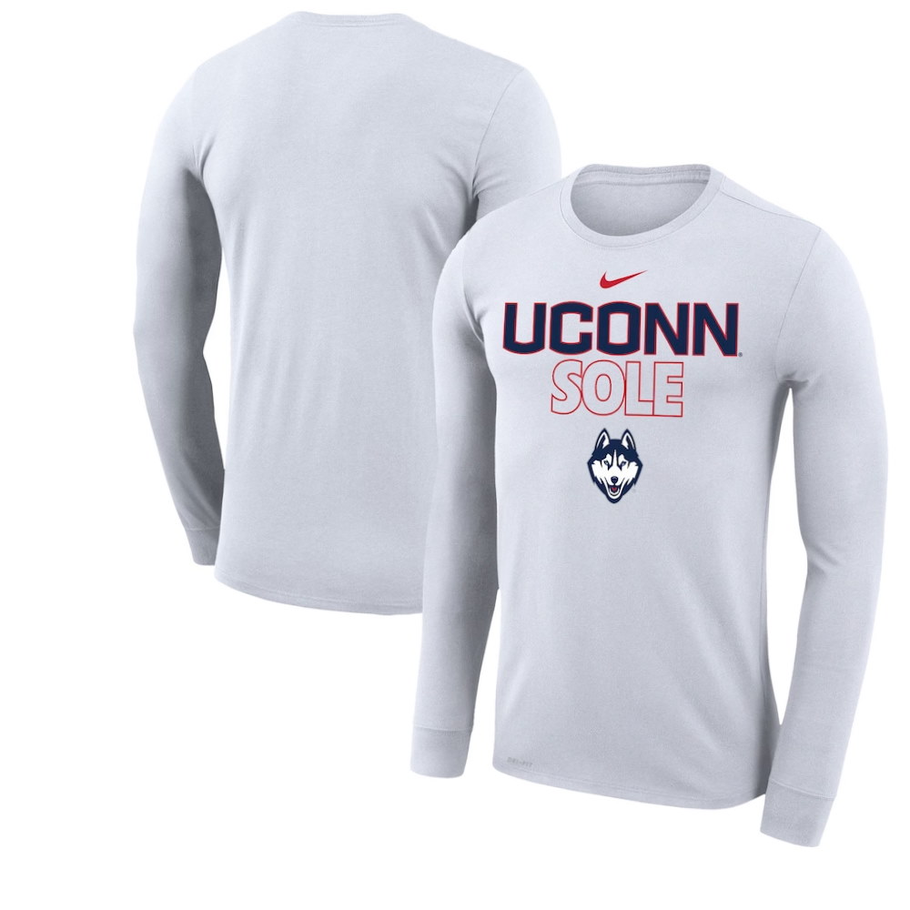 UConn Huskies On Court Bench Long Sleeve T-Shirt