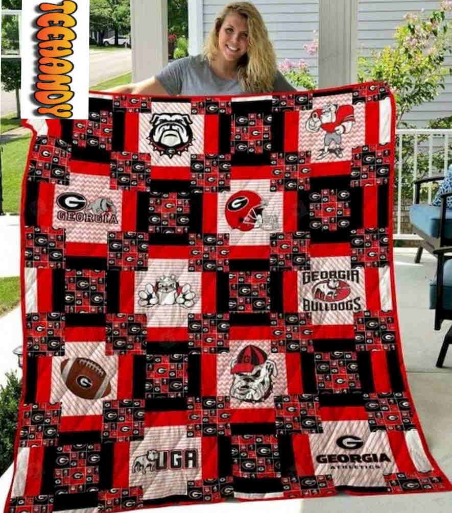 UGA Ncaa Georgia Bulldogs Combined Quilt Blanket