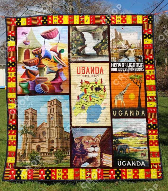 Uganda 3D Customized Quilt Blanket