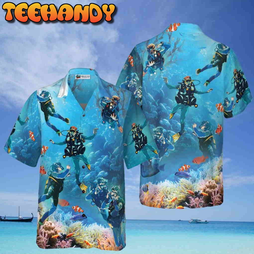 Under The Sea Scuba Diving Hawaiian Shirt