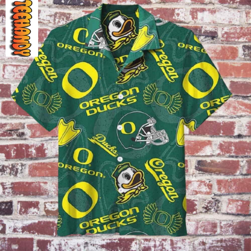 University of Oregon Ducks US football club Hawaiian shirt