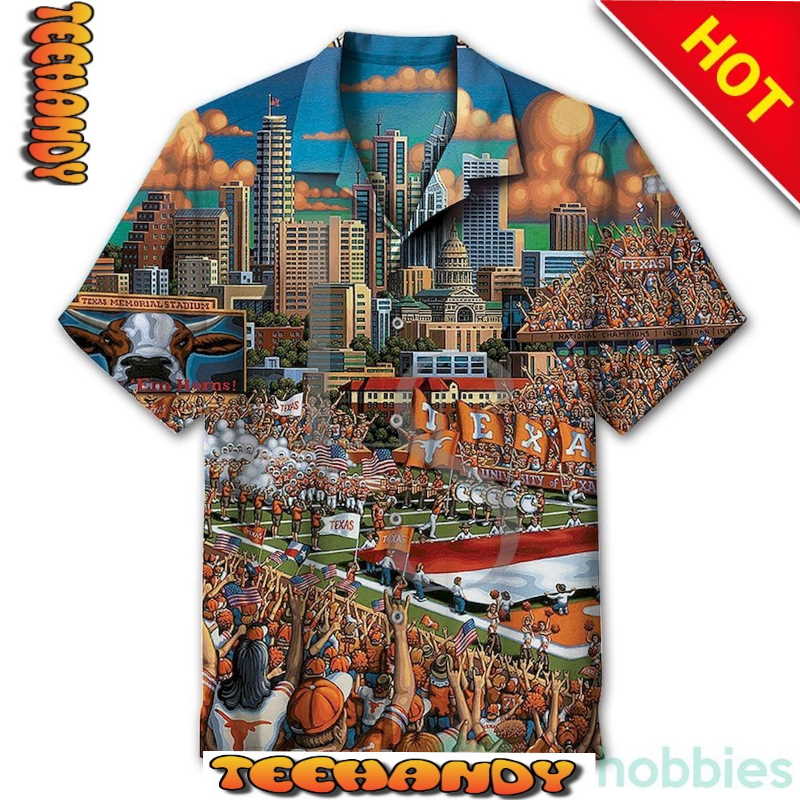 University Of Texas Memorial Stadium Hawaiian Shirt